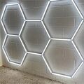 28 Hexagon LED Lampe Röhren Werkstatt Garage Decken Leuchte Waben Beleuchtung