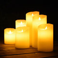 LED Kerzen Stumpenkerzen mit Beweglicher Flamme flackernde Simulierte Kerzen