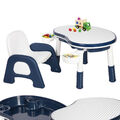ONVAYA® Kindertisch mit Stuhl | Blau | Multifunktionaler Spieltisch mit Stauraum