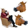 Pferdemaske aus Latex Horse Head Gummimaske Pferdekopf Maske Karneval DE