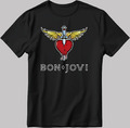 Bon Jovi 2024 Tour kurzärmlig weiß-schwarz Herren/Damen T-Shirt T57