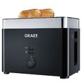 Graef TO 62 Schwarz Toaster Auftaufunktion wärmeisoliertes Gehäuse 1000 Watt