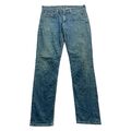Levis 511 Jeans Hose W32 L32 Blau Stretch Schrittlänge 80 cm Grünliche Waschung