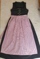 Dirndl, Tracht, 2-teilig, Kleid, Oktoberfest, Wiesn, Schwarz, M, 40-42, Lang