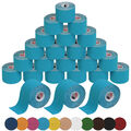 24 Rollen Kinesiologie Tape 5 m x 5,0 cm Sport Taping Physio 11 Farben