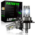 2x H4 LED Scheinwerfer 50W 6500K CSP Mit Zulassung Halogen DRL Fern/Abblendlicht