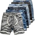 Sublevel Herren Jogging Shorts Freizeit Bermuda kurze Hose Jeans Sweat Denim