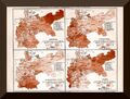 Historische Landkarte +Deutsches Reich+ 1905 +Verbreitung einiger Krankheiten+