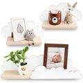 Wandregal Wolke Kinderzimmer - Wolken Regal in Weiß - Holzregale für babyzimmer