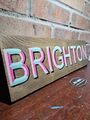Brighton - handbemalt / zurückgewonnene Typografie / Wandschild (dekorativ) Zuhause 