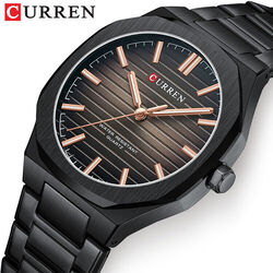 Herrenuhr Herren Uhr Uhren Armbanduhr  Edelstahl Quarz Analog Leuchtzeiger Neu