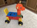 Motorikwagen Giraffe Rutscher aus Holz Motorik Wagen Spielwagen für Kinder gebr.