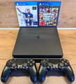 Sony PlayStation 4 500GB PS4 Slim Konsole & 2 Controller & GTA 5 & FIFA 23