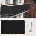 Balkon Sichtschutz Balkonabdeckung Wasserdicht Winddicht UV-Schutz Schwarz