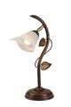 Tischlampe Shabby Braun antik 40cm Floral Lampe Schreibtisch Nachttisch B-Ware