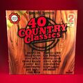 VERSCHIEDENE 40 Country Classics 1979 UK Doppel Vinyl LP Johnny Cash Willie Nelson P