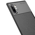 Hülle für Samsung Galaxy Note 10 Plus Schutzhülle Slim Case Schwarz Carbon Optik