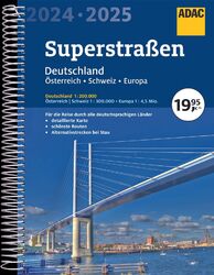 ADAC Superstraßen Autoatlas 2024/2025 Deutschland 1:200.000, Österreich,...