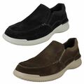 Herren Clarks Donaway Free Konturiert Comfort Slip Auf Smart Freizeit Halbschuhe