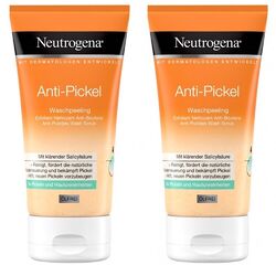 ✅ Neutrogena Anti-Pickel Waschpeeling Peeling mit Salicylsäure, 2x 150ml ✅