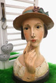 Büste Figur Frauenbüste Kunstein Resin ca.28-29cm Landhaus Dekoration  Tilda