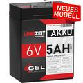 Akku 6V 5AH GEL Batterie Blei Akku USV UPS ersetzt 4,5Ah 4Ah 6Volt LC-R064R5P