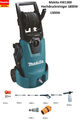 Makita HW1300 Hochdruckreiniger 1800W, 130bar licht comfort NEU SET STARK !