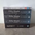 Fifty Shades of Grey Trilogie plus Grau von E. L. James 4 Buch Set Taschenbuch + DVD