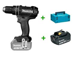 Makita DHP482Z Akku-Schlagbohrschrauber 18V schwarz + 1x Akku 3Ah im Makpac 2