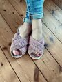 Hausschuhe Schuhe mit Fell Peeptoe 38 Rosa Bastler Fertig