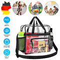 Transparente Tragetasche Kulturtasche Handtasche PVC Durchsichtige Reisetasche