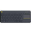 Logitech K400 Plus Touch Wireless Tastatur schwarz, DE Layout Keyboard