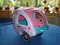 BIG Travel Trailer rosa lila blau - Bobby Car Bobbycar Wohnwagen Anhänger pink !