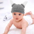  Baby-Foto-Requisitenkappe Baby-Wikinger-Strickmütze Wollmütze
