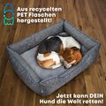 Hundebett Waschbar Wasserabweisend auch als Katzenbett 90x70 x20cm/ 105x80 x20cm