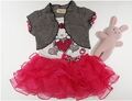 Kleid Dress bunt Petticoat Tüllröckchen tutu Body Kindersachen Rock