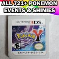 Pokemon Y With All 721+  Pokemon + Events & Shiny | Authentic & Transferable 3DS