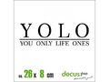 YOLO YOU ONLY LIFE ONES XL 2571 // Sticker JDM Aufkleber Frontscheibe