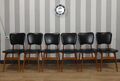 Set von 6 Stühlen 60er Jahre Klassiker SKAILEDER schwarz retro Esszimmerstuhl