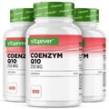 Q10 Coenzym á 250 mg - 360 Kapseln (V) - 100% Ubichinon - Natürlich + Piperin