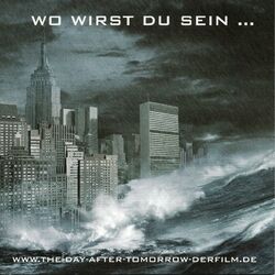 THE DAY AFTER TOMORROW, Film-Faltkarte Katastrophenfilm von Roland Emmerich 2004