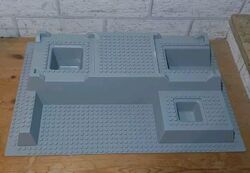 LEGO System 51542 Bauplatte 3D Platte City grau Krankenhaus Polizei