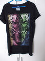 Damen T-Shirt..Gr.L schwarz mit Tiger-Aufdruck by FSBN slim-Fit