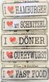 ALBATROS Blechschild mit Spruch Schild 26x7cm Fun-Schild Geschenk I Love...