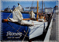 Postcard Beautiful Isle of Man Ramsey The Harbour Saiboat Ship Nautical RPPC