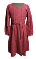 Shi Phan Yi Kleid Damenkleid Feincord Bordeaux Cottage Core Gr. XL