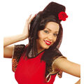 Spanischer Kopfschmuck Rose Flamenco Hut Schleier Spanierin Tänzerin Kostüm