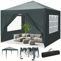 Pavilion 3x3m Wasserdicht Faltpavillon Designer Gartenzelt Partyzelt Festzelt DE