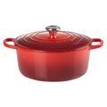 Le Creuset Bräter Signature Rund Gusseisen Kirschrot 22cm Kochen Braten (2. Wahl