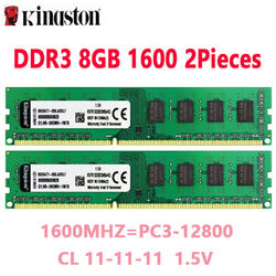 Kingston DDR3 16 GB 1600 MHz 2 x 8 GB PC3-12800 Desktop-Computerspeicher RAM PC3